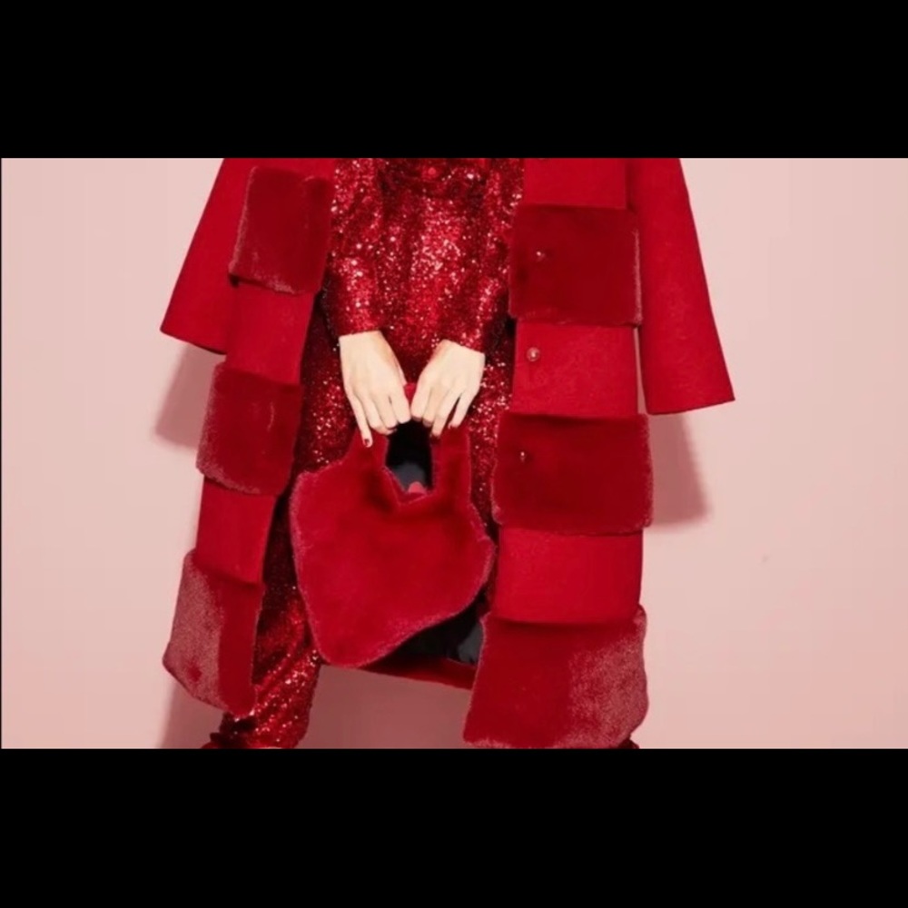 Halogen Atlantic-Pacific Faux Fur Heart Bag